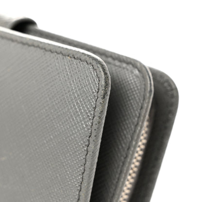 Prada Saffiano Metal Compact Wallet Marmo 10 of 10