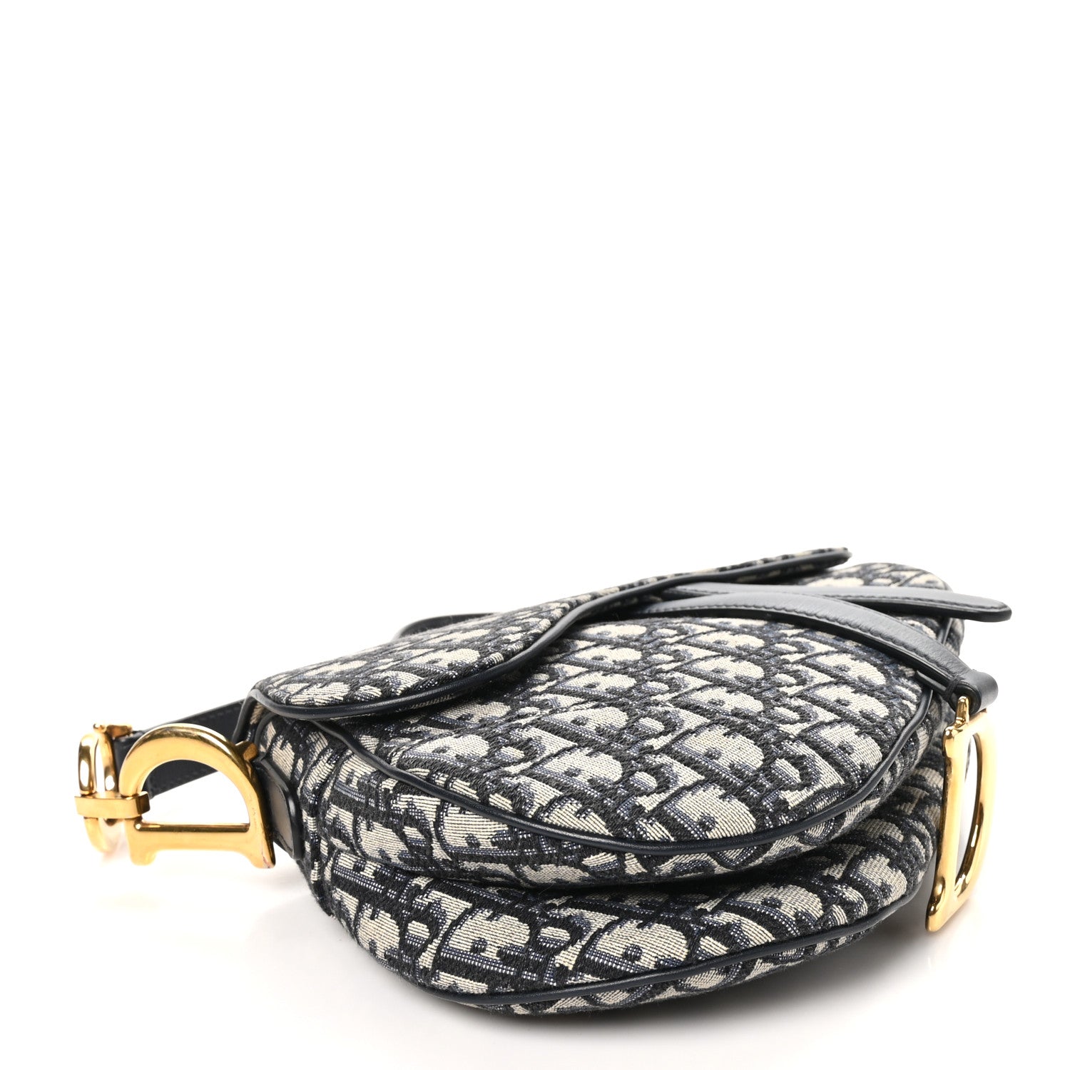 Christian Dior Oblique Saddle Bag Blue 3 of 9