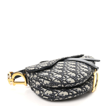 Christian Dior Oblique Saddle Bag Blue 3 of 9