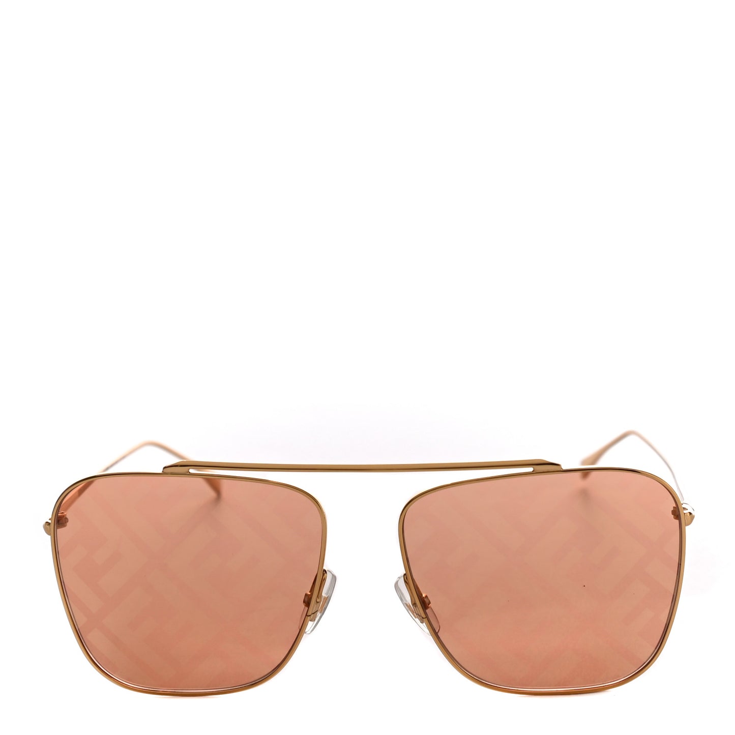 Metal Fendi Forever Aviator Sunglasses FF0406/G/S Gold