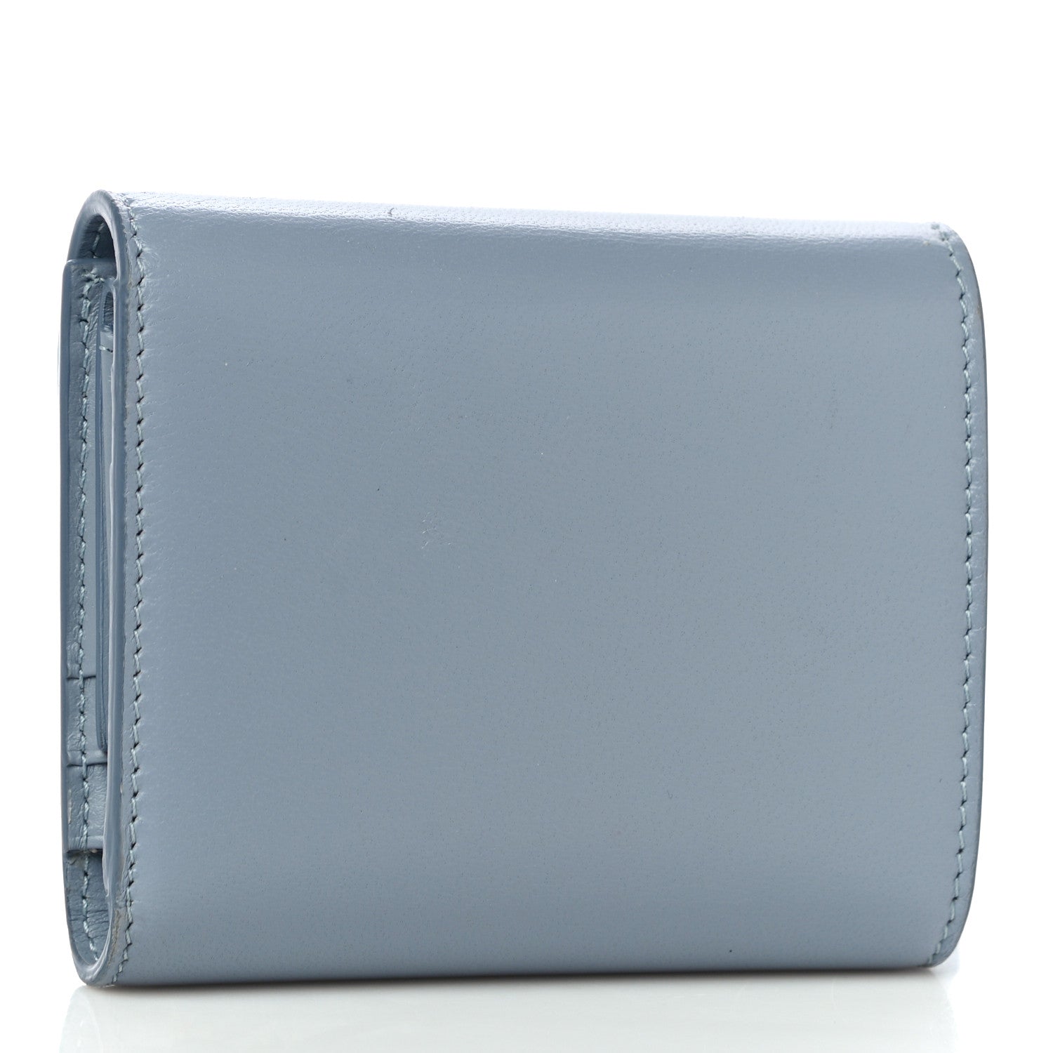 Celine Shiny Smooth Lambskin Small Triomphe Wallet Arctic Blue 3 of 13