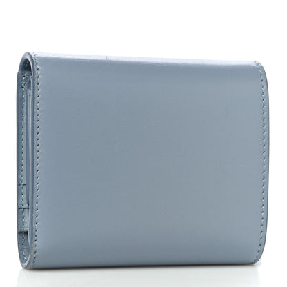 Celine Shiny Smooth Lambskin Small Triomphe Wallet Arctic Blue 3 of 13