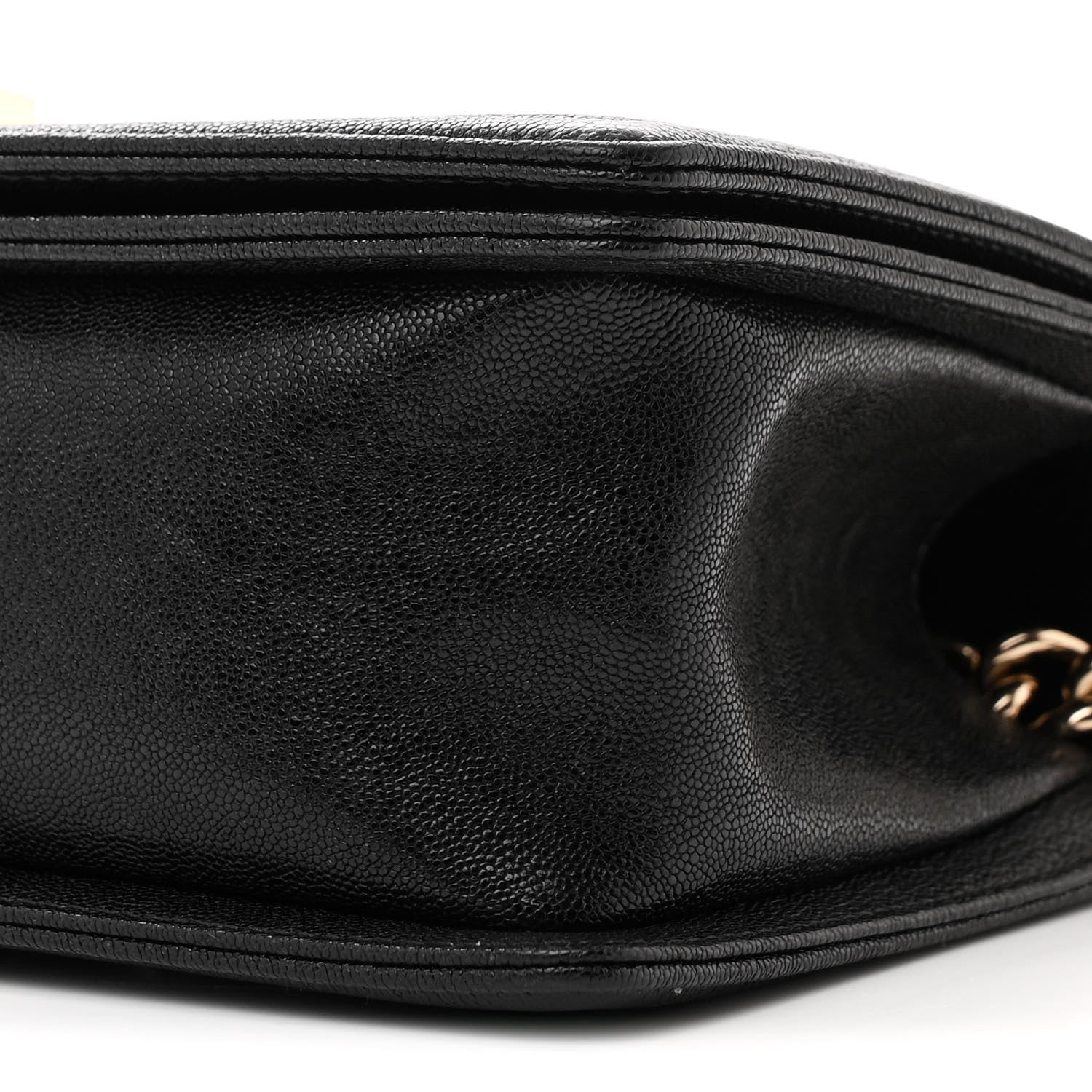 Chanel Caviar Chevron Quilted Medium Boy Flap Black 10 of 11