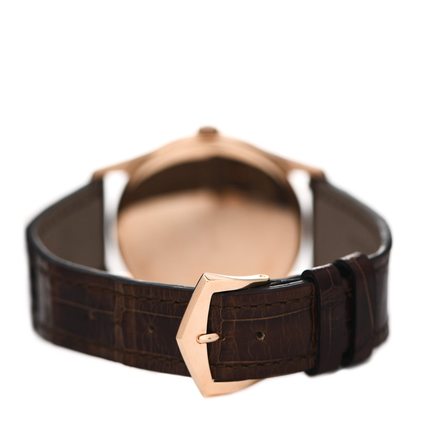 18K Rose Gold Alligator 37mm Calatrava Automatic Watch 5196R-001
