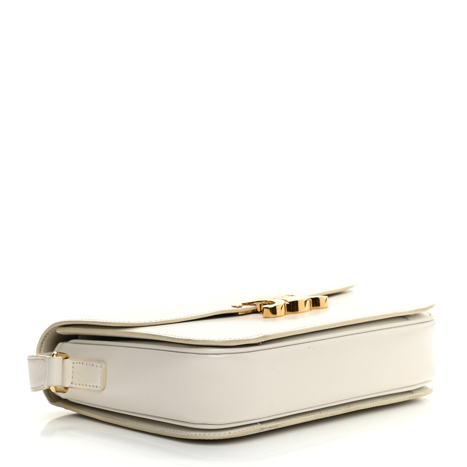 Celine Shiny Calfskin Medium Triomphe White 4 of 16