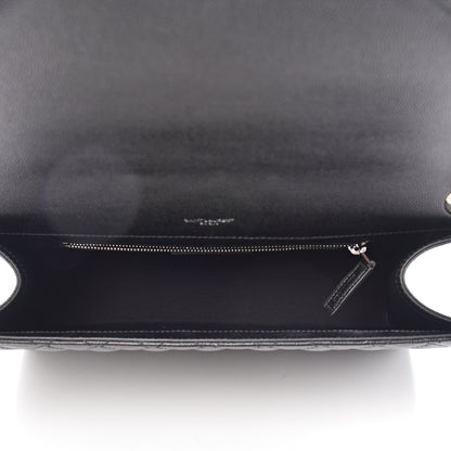 Saint Laurent Grain De Poudre Large Tri-Quilt Monogram Satchel Black 5 of 10