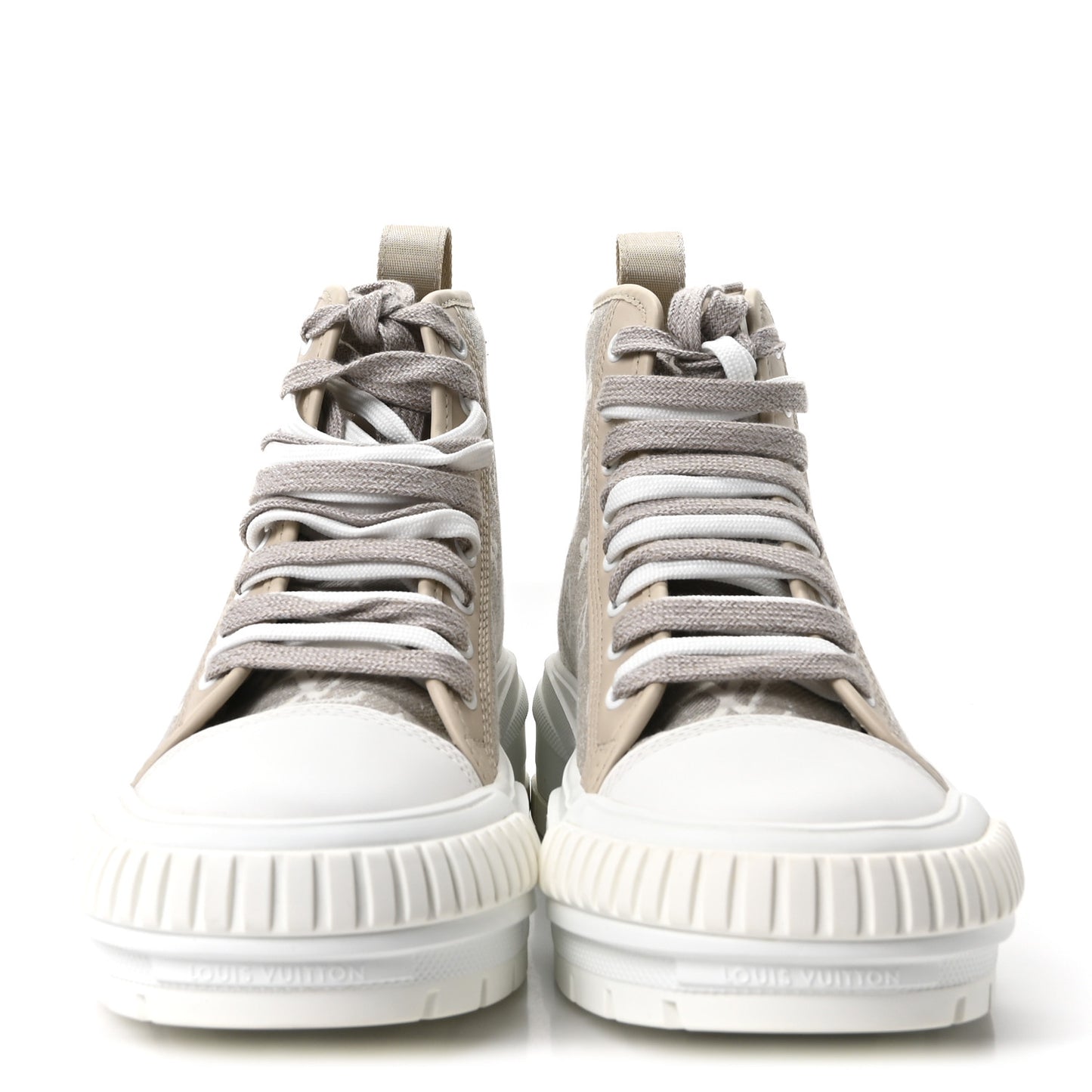 Denim Monogram Squad Sneaker Boots 37 Beige