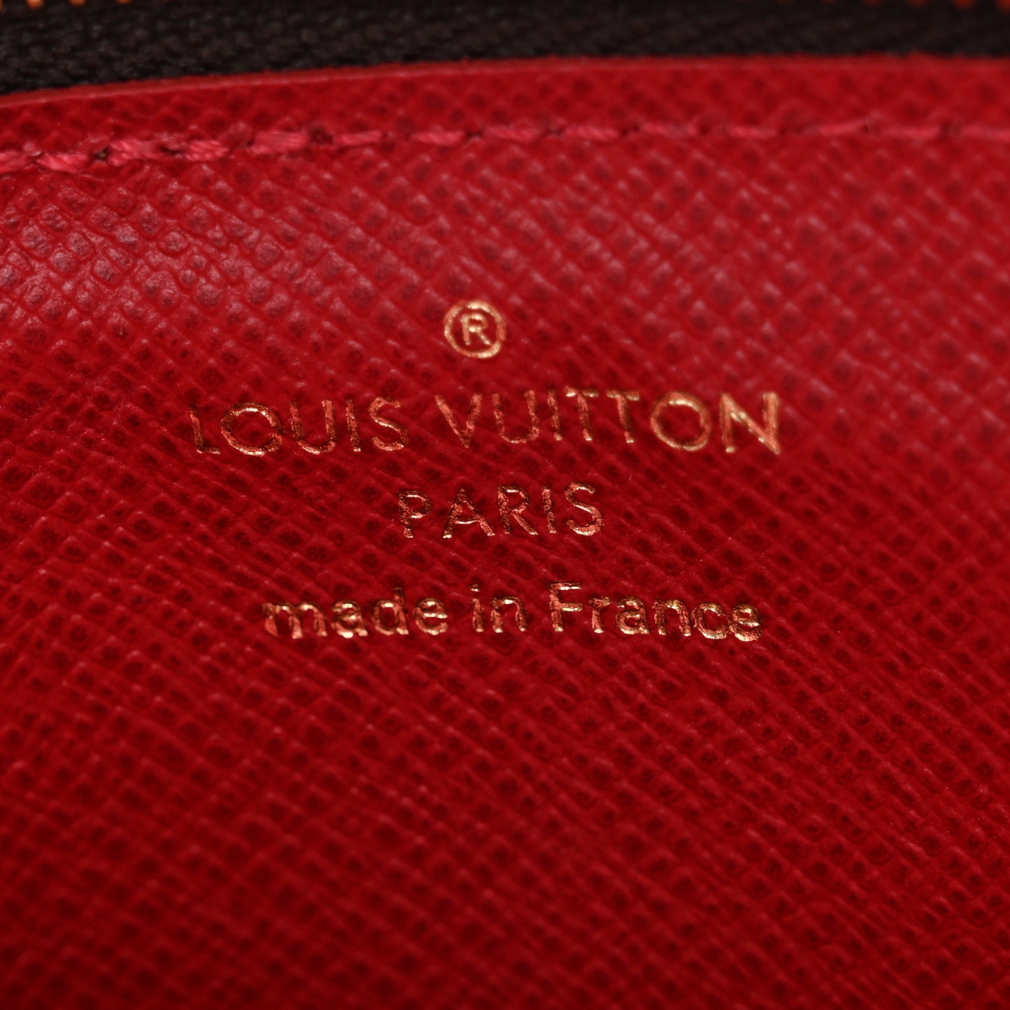 Damier Ebene Recto Verso Card Holder Red