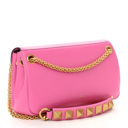 Valentino Garavani Nappa Stud Sign Shoulder Bag Feminine Pink 3 of 9