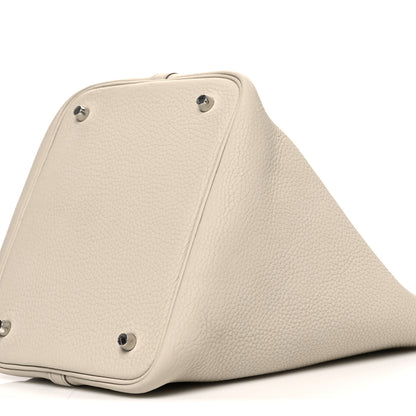 Hermes Taurillon Clemence Picotin Lock 22 MM Beton 10 of 12