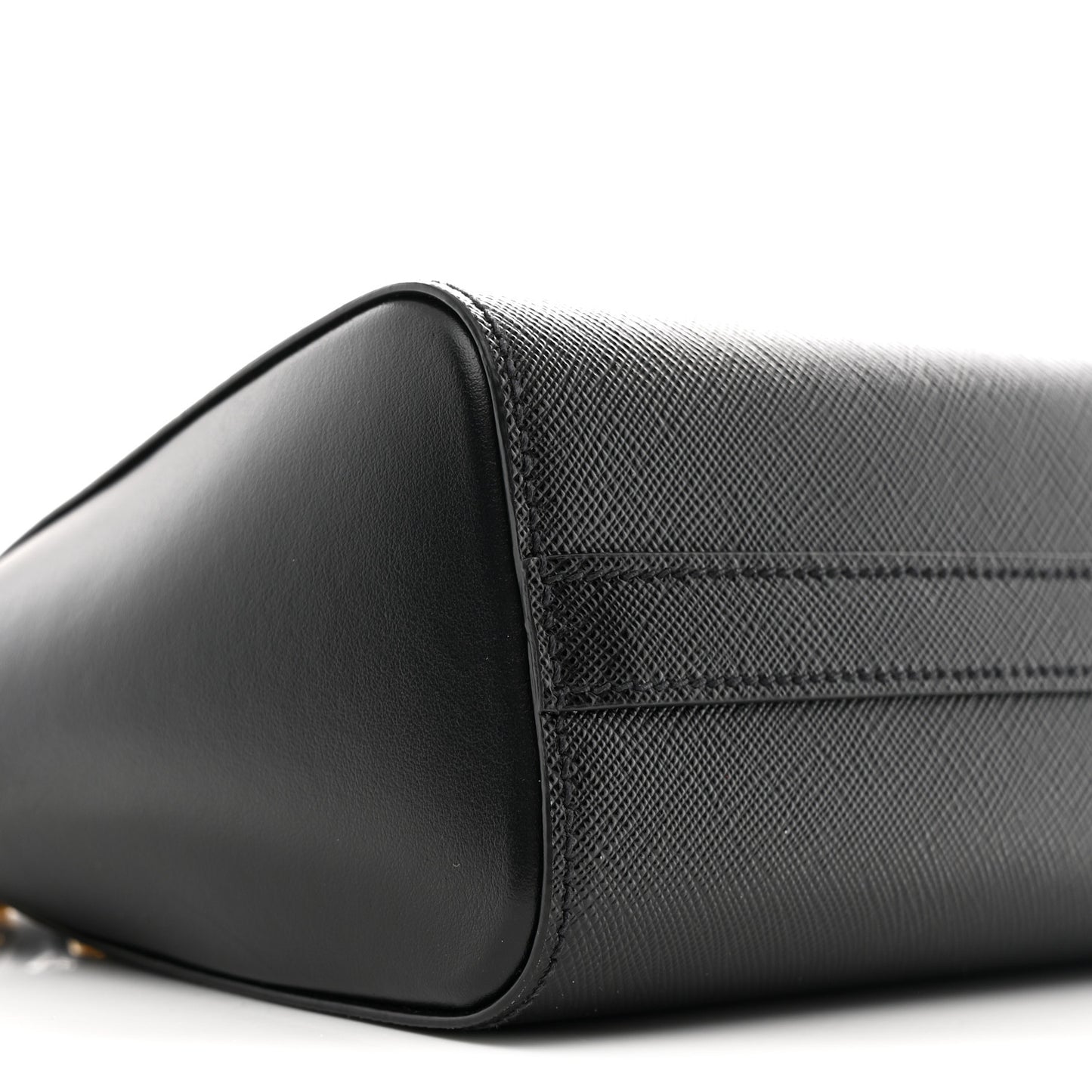 Saffiano Soft Calfskin Mini Zippered Crossbody Black