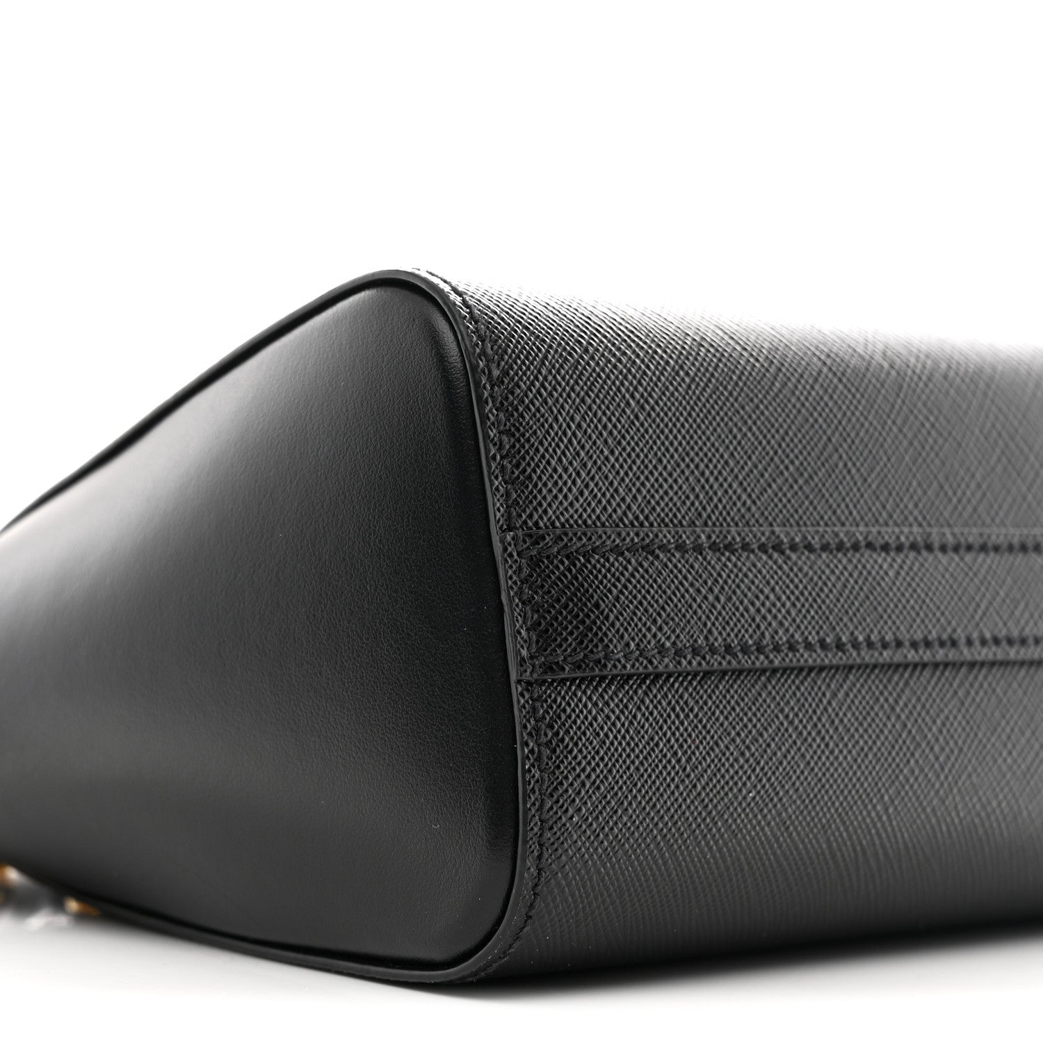 Prada Saffiano Soft Calfskin Mini Zippered Crossbody Black 9 of 10