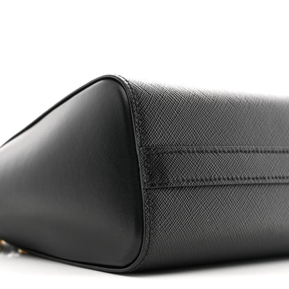 Prada Saffiano Soft Calfskin Mini Zippered Crossbody Black 9 of 10