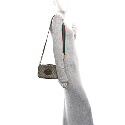 Gucci GG Supreme Monogram Web Neo Vintage Shoulder Bag Beige New Acero Crop 2 of 12