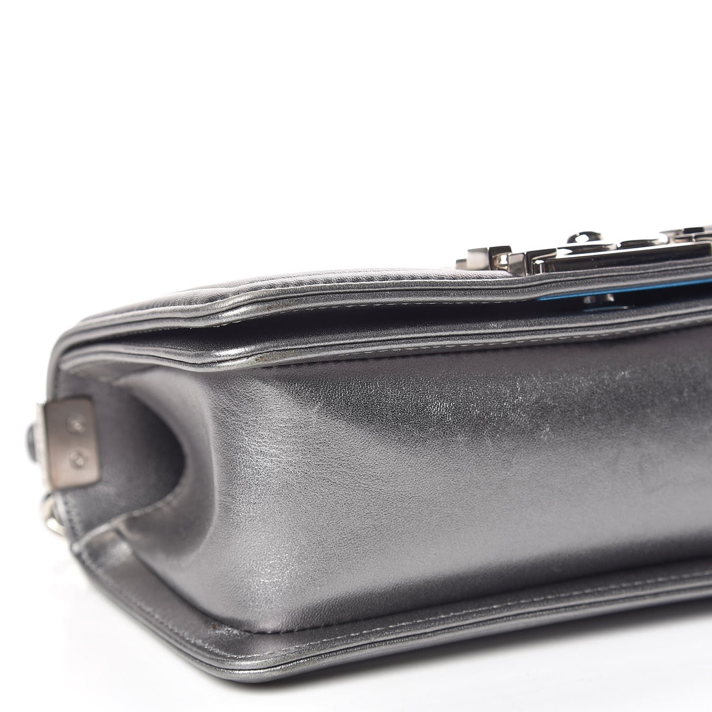 Galuchat Stingray Small Boy Flap Silver