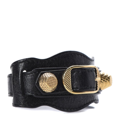 Balenciaga Agneau Arena Giant 12 Gold Hardware M Bracelet Black 1 of 6