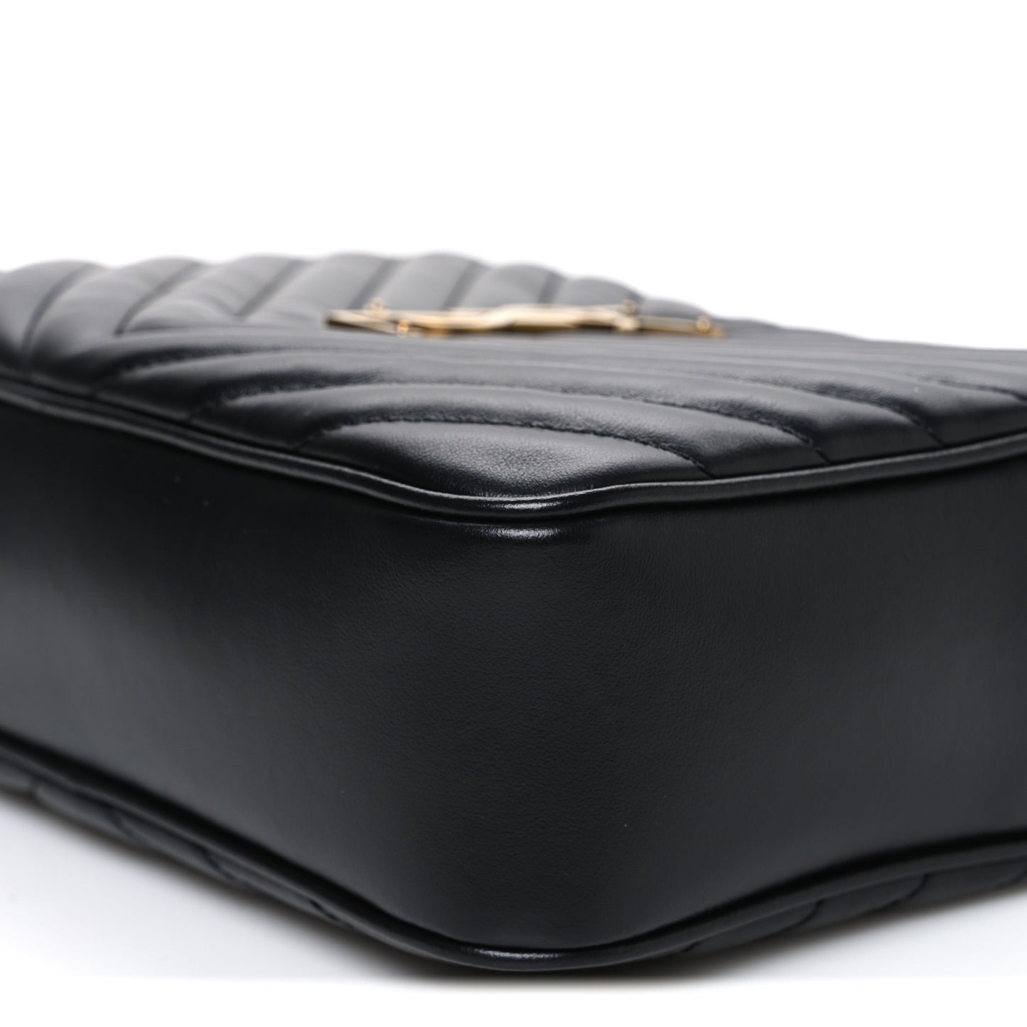 Calfskin Matelasse Monogram Lou Camera Bag Black