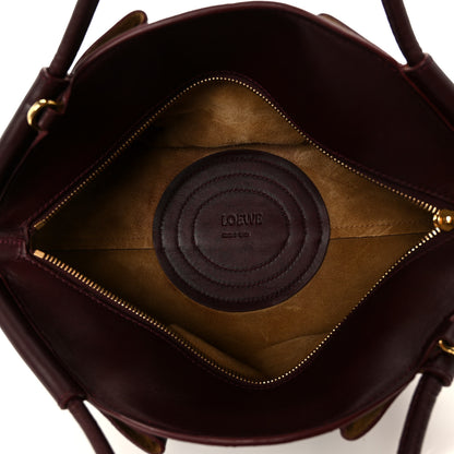 Loewe Shiny Nappa Calfskin Small Paseo Bag Burgundy 5 of 10