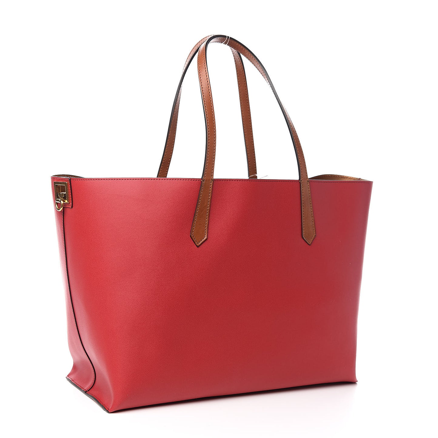 Calfskin Medium GV Shopper Tote Dark Red