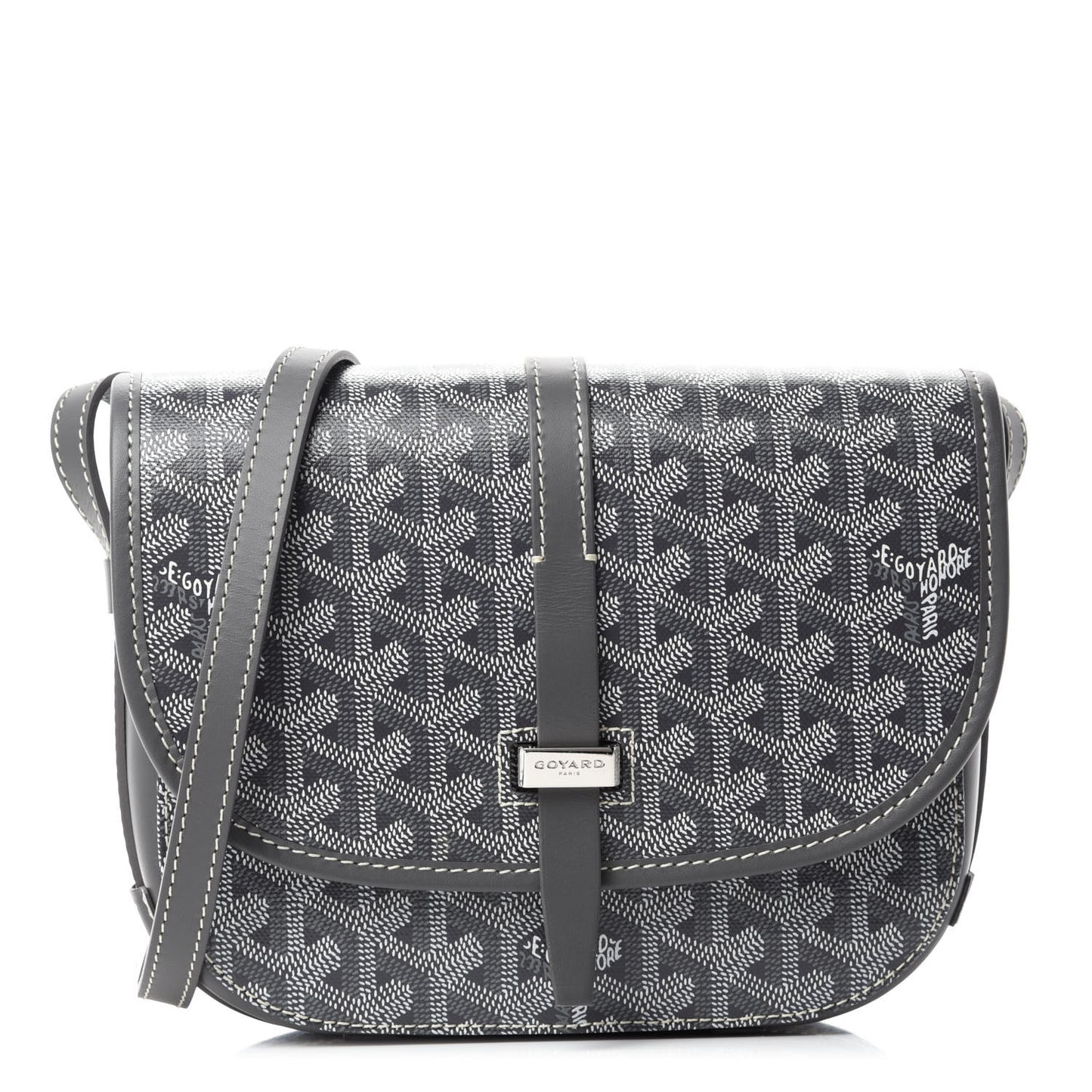 Goyardine Belvedere II PM Messenger Bag Gray