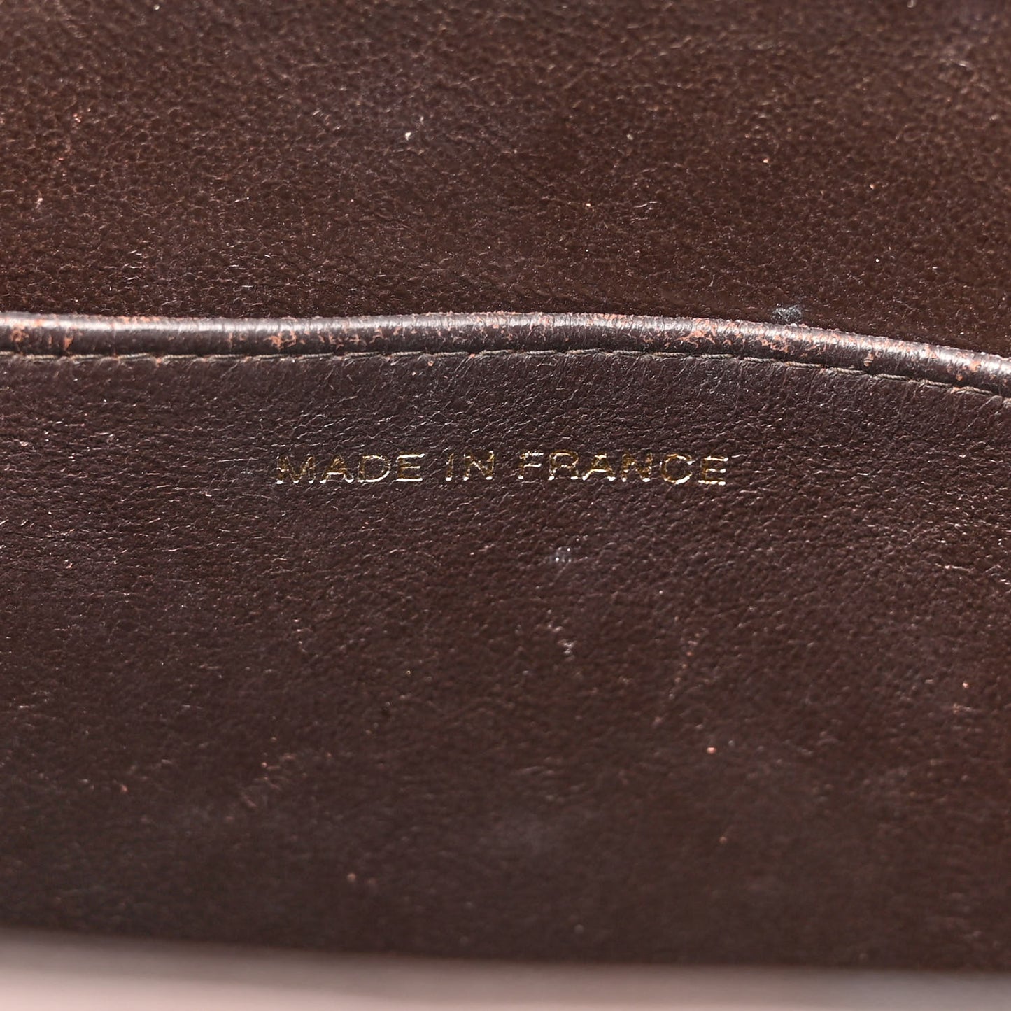Lambskin CC Top Handle Bag Dark Brown