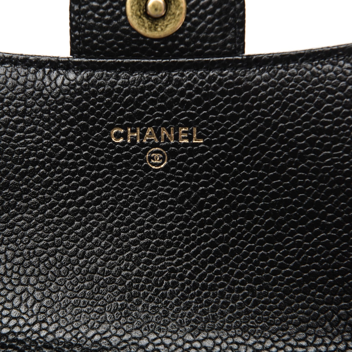 Caviar Quilted Wallet on Removable Chain Black
