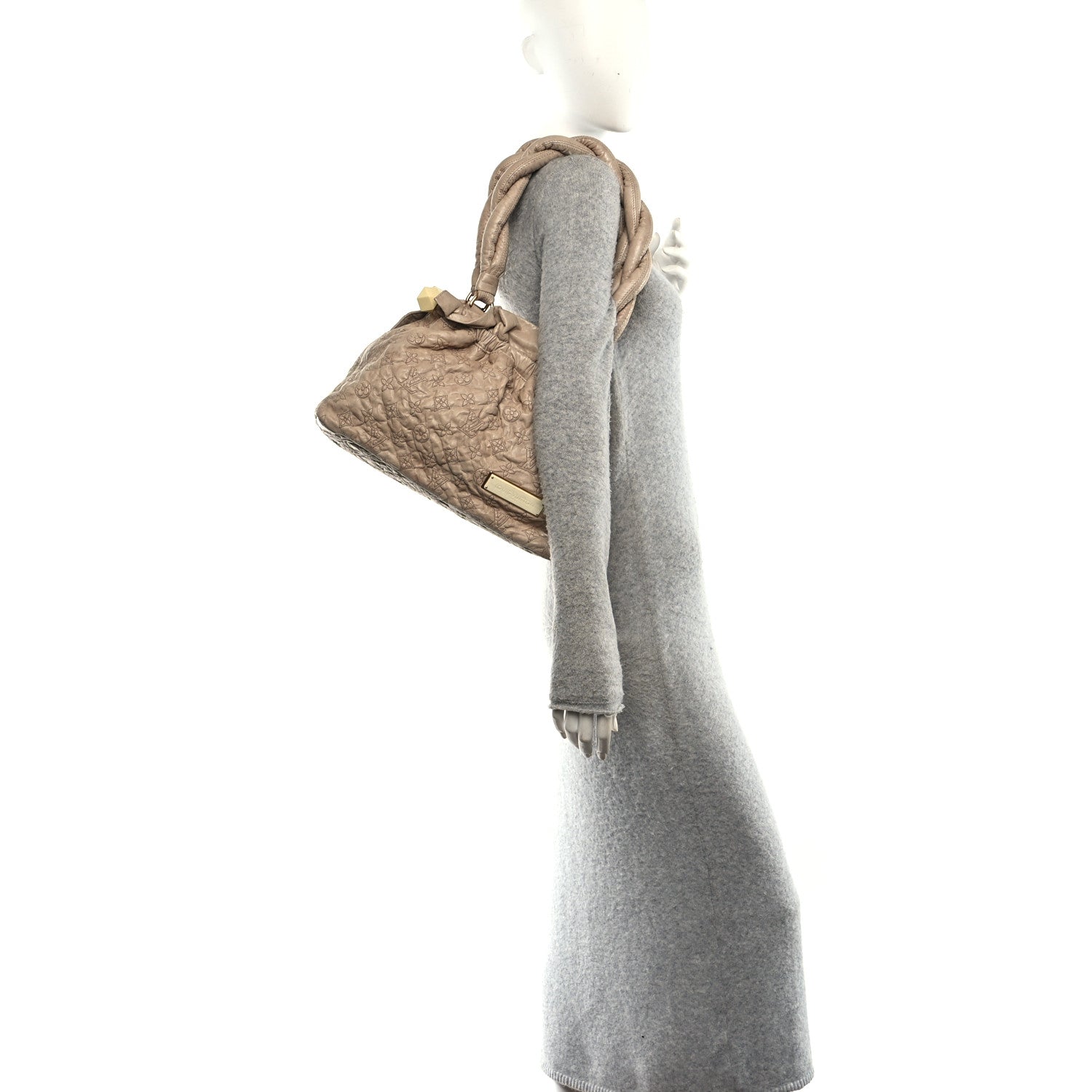 FASHIONPHILE Lambskin Olympe Stratus PM Ecru 2 of 10