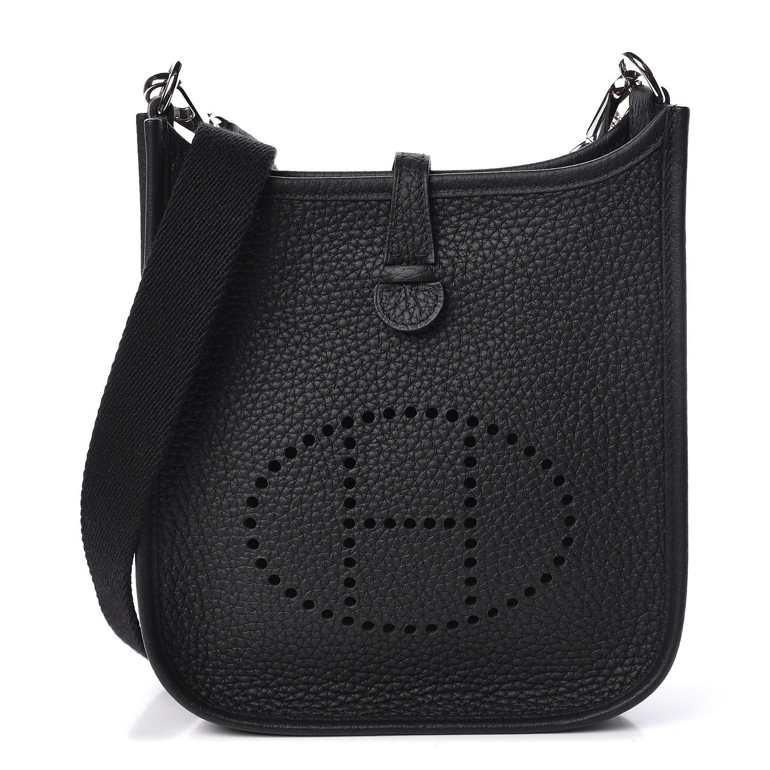 Hermes Taurillon Clemence Evelyne TPM Black 1 of 12