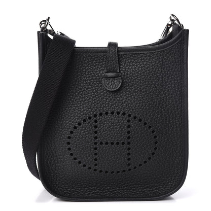 Hermes Taurillon Clemence Evelyne TPM Black 1 of 12