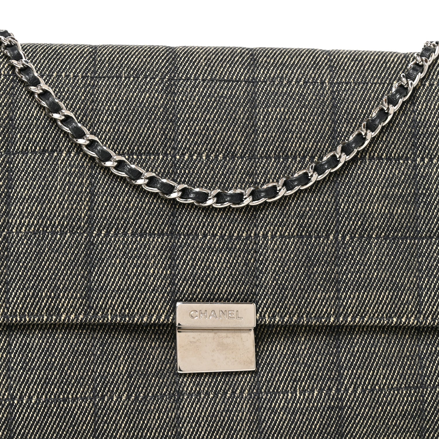 Chanel Denim Chocolate Bar Flap 7 of 9