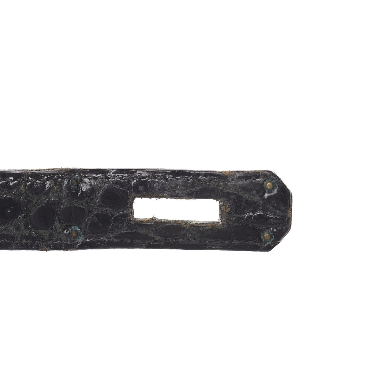 Shiny Porosus Crocodile Kelly Sellier 32 Black