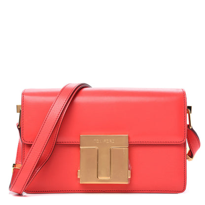 Tom Ford Shiny Goatskin T Clasp Shoulder Bag Red 1 of 9