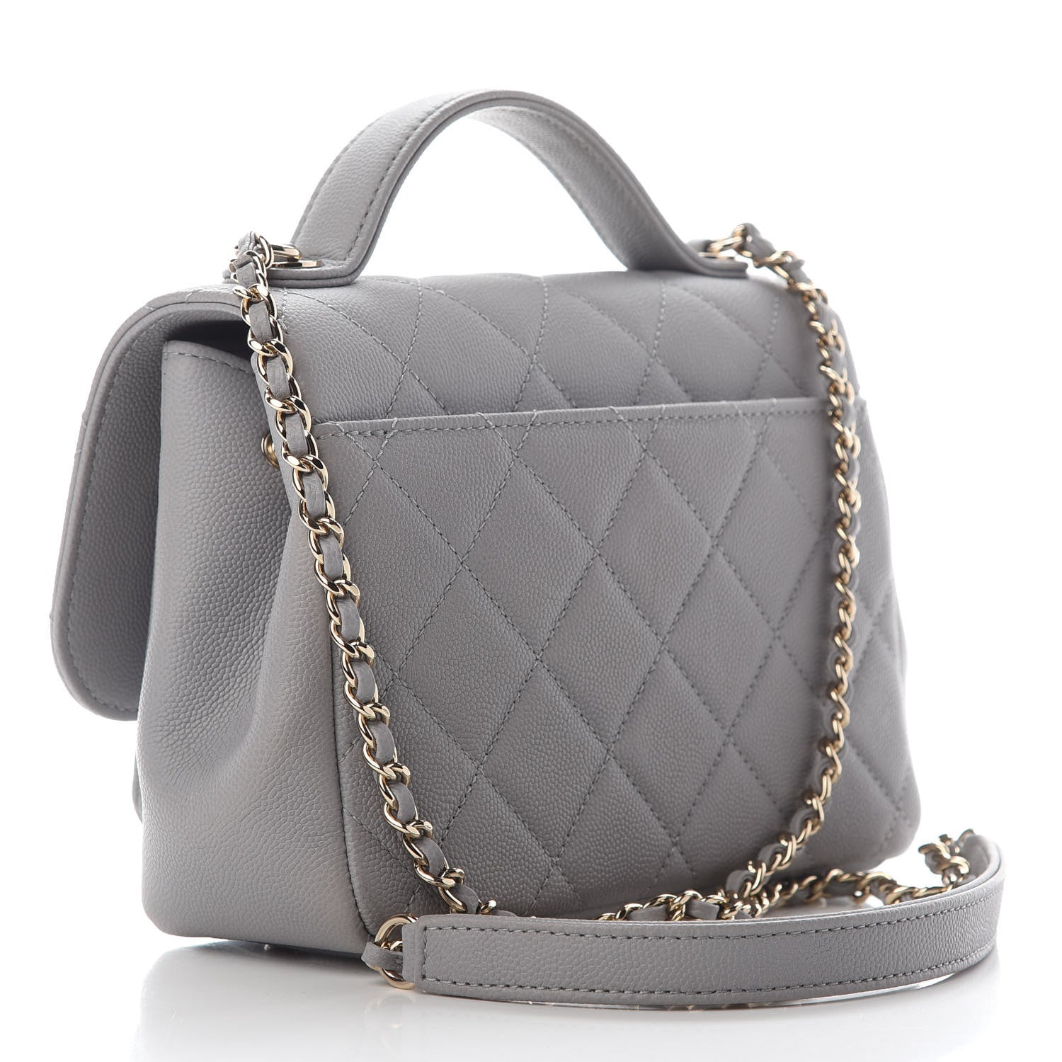 Chanel Caviar Quilted Small Business Affinity Flap Grey 3 of 10