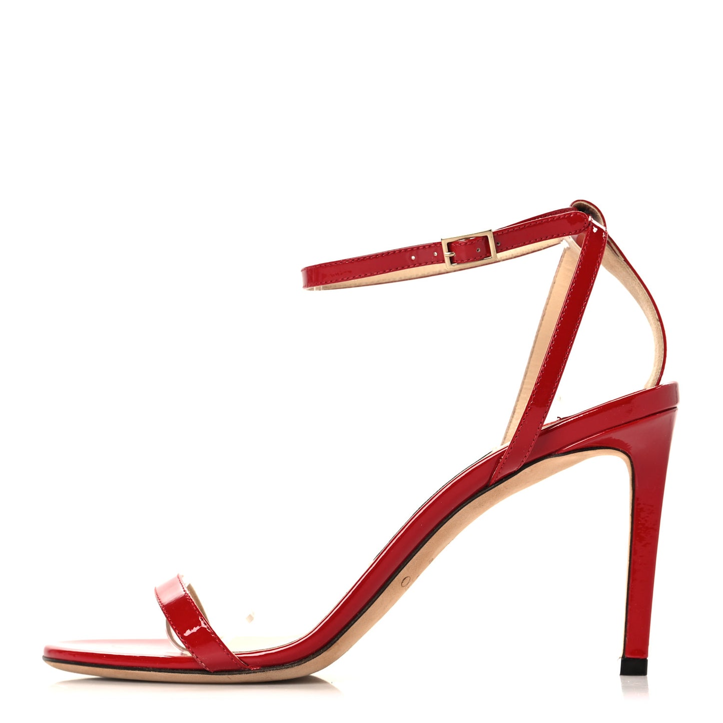 Patent Minny 85 Ankle Strap Sandals 38 Red