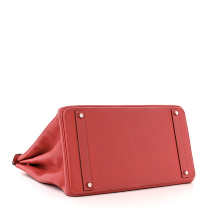 Hermes Taurillon Clemence Birkin 40 Rouge Venetian 4 of 11