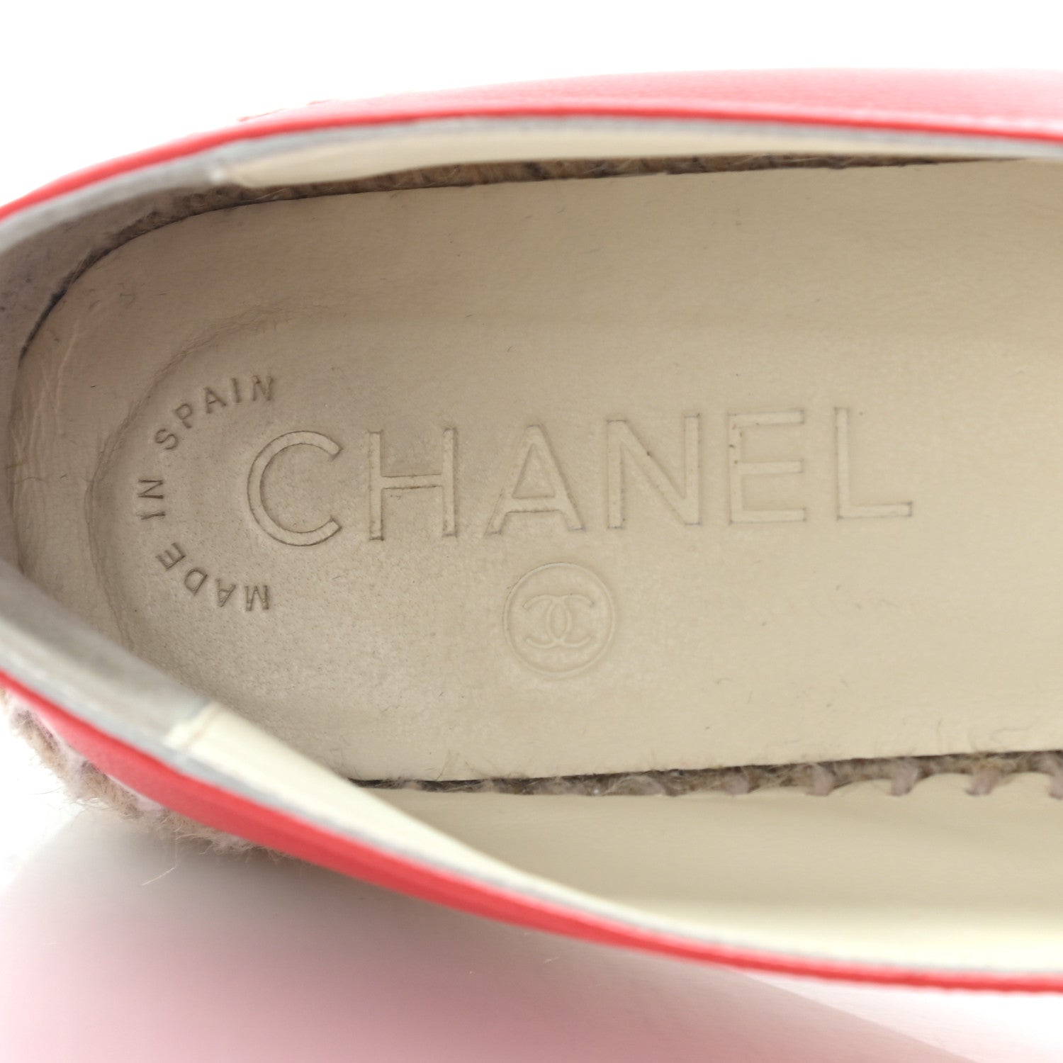 Chanel Lambskin CC Espadrilles 37 Red 7 of 18