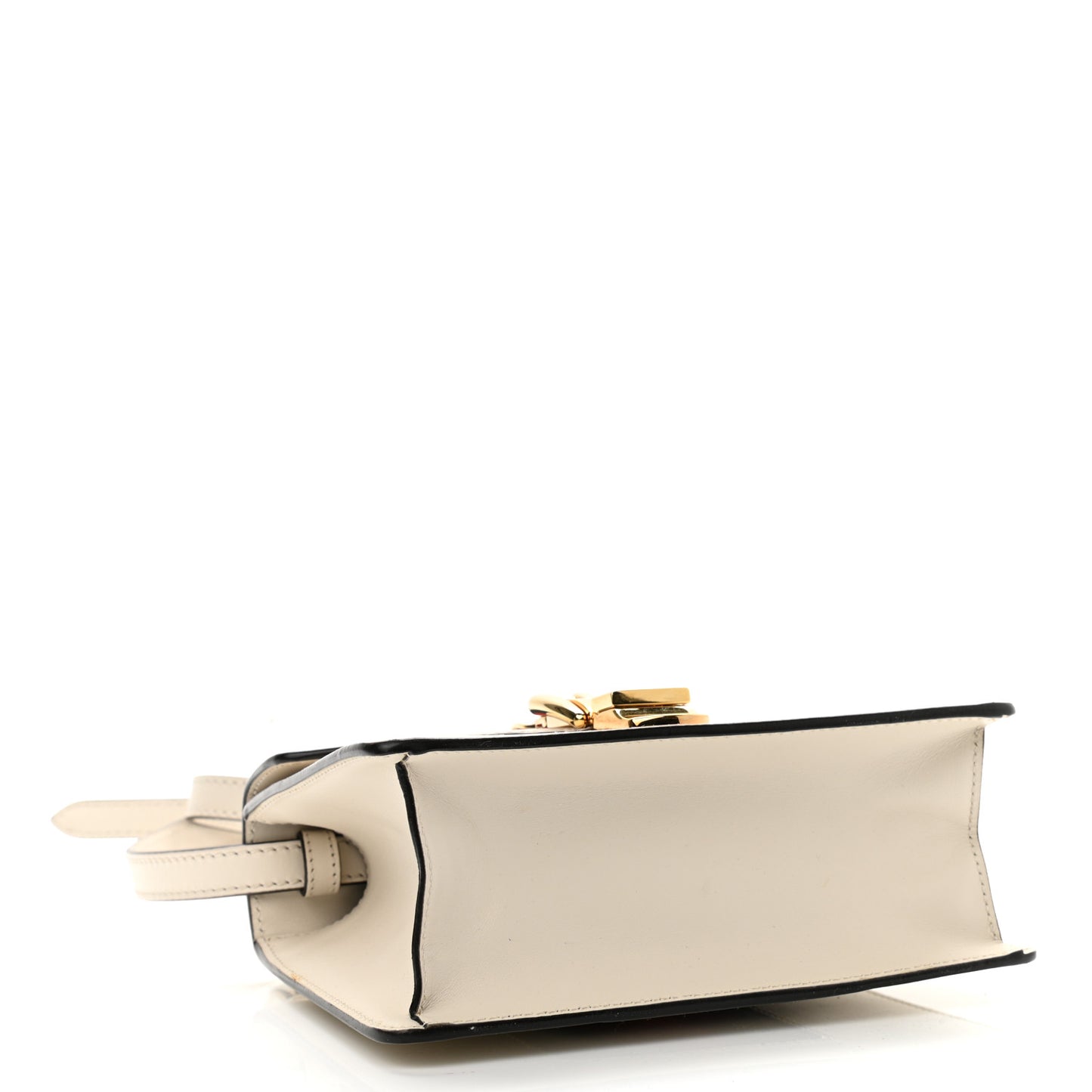 Calfskin Mini Sylvie Top Handle Bag White