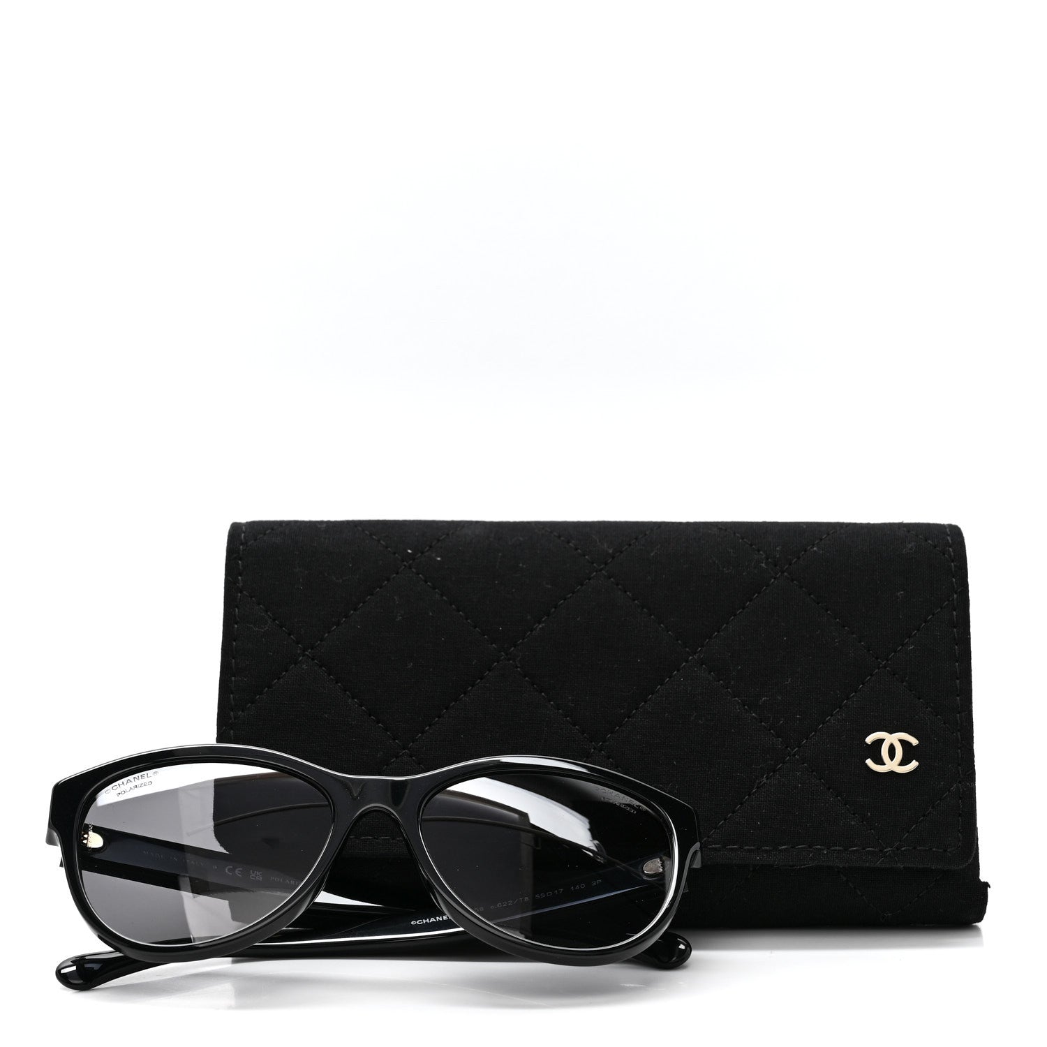 Chanel Acetate Pantos Logo Polarized Sunglasses 5458 Black 8 of 8