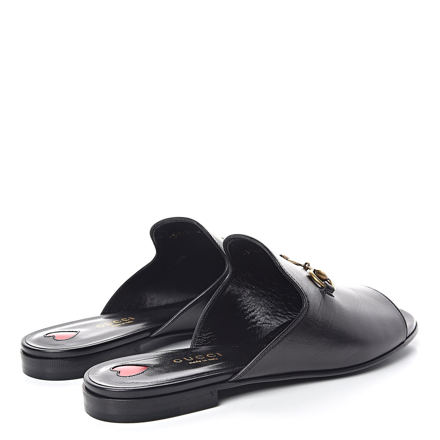 Malaga Kid Horsebit Slide Sandals 38 Black