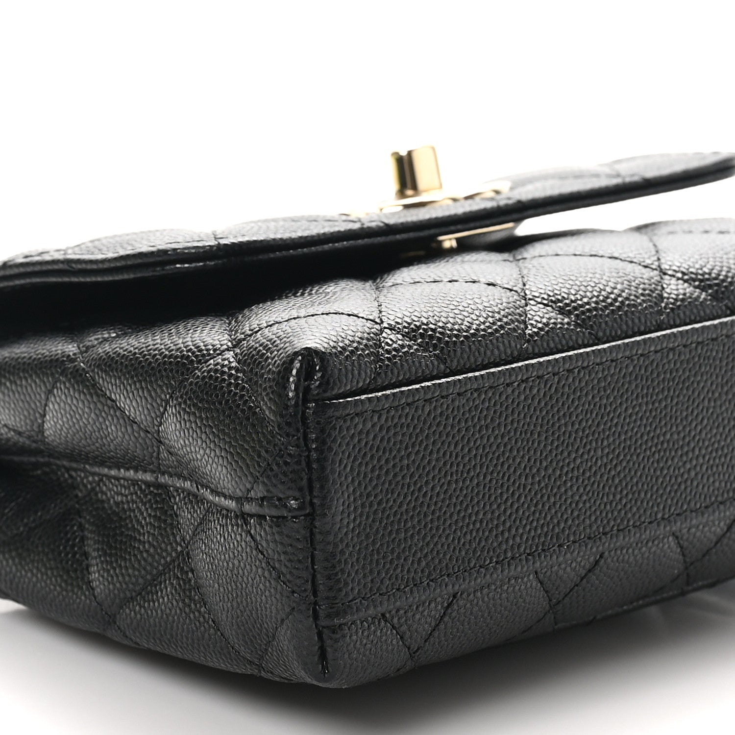 Chanel Caviar Quilted Coco Handle Clutch With Chain Black 9 of 11