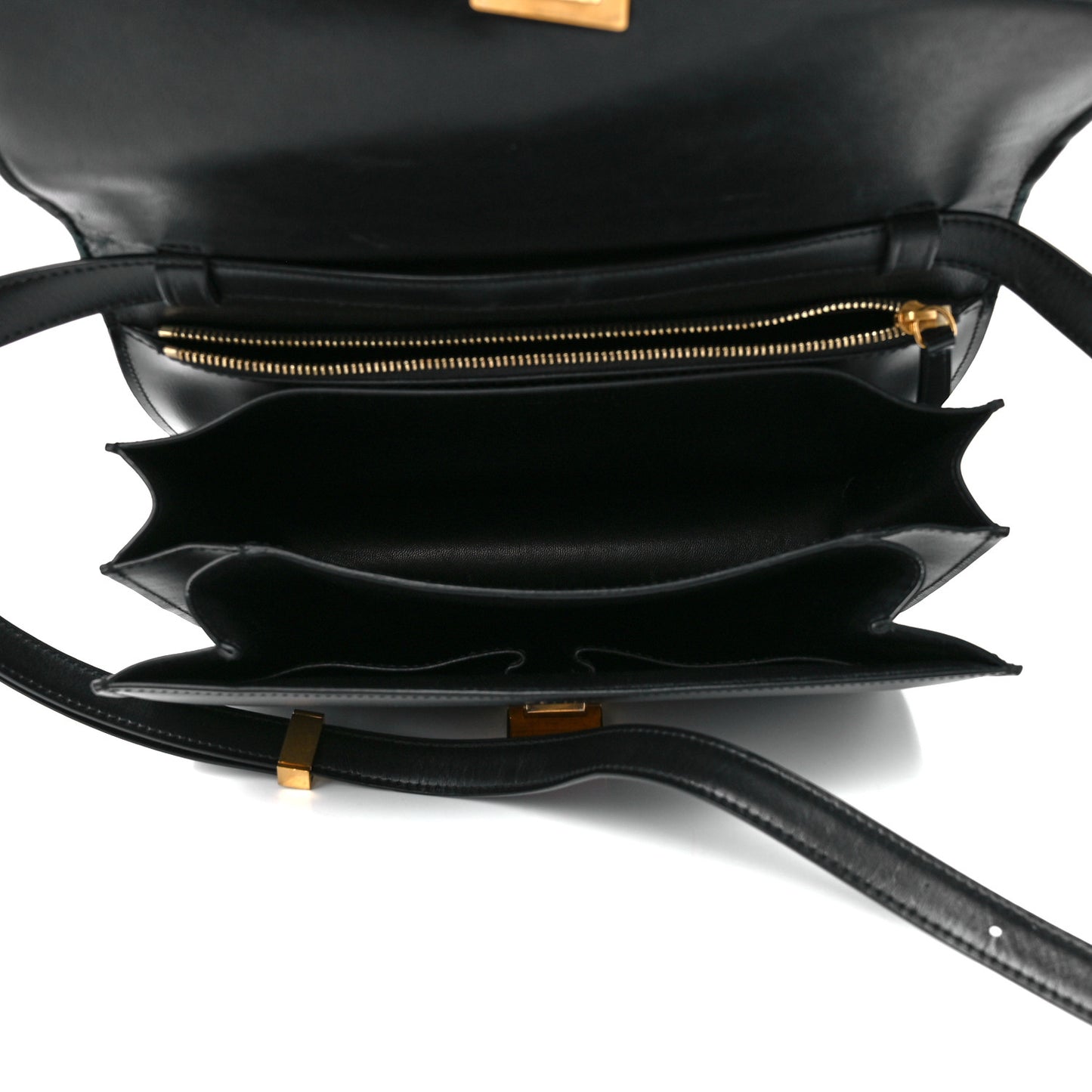 Box Calfskin Medium Classic Box Flap Bag Black