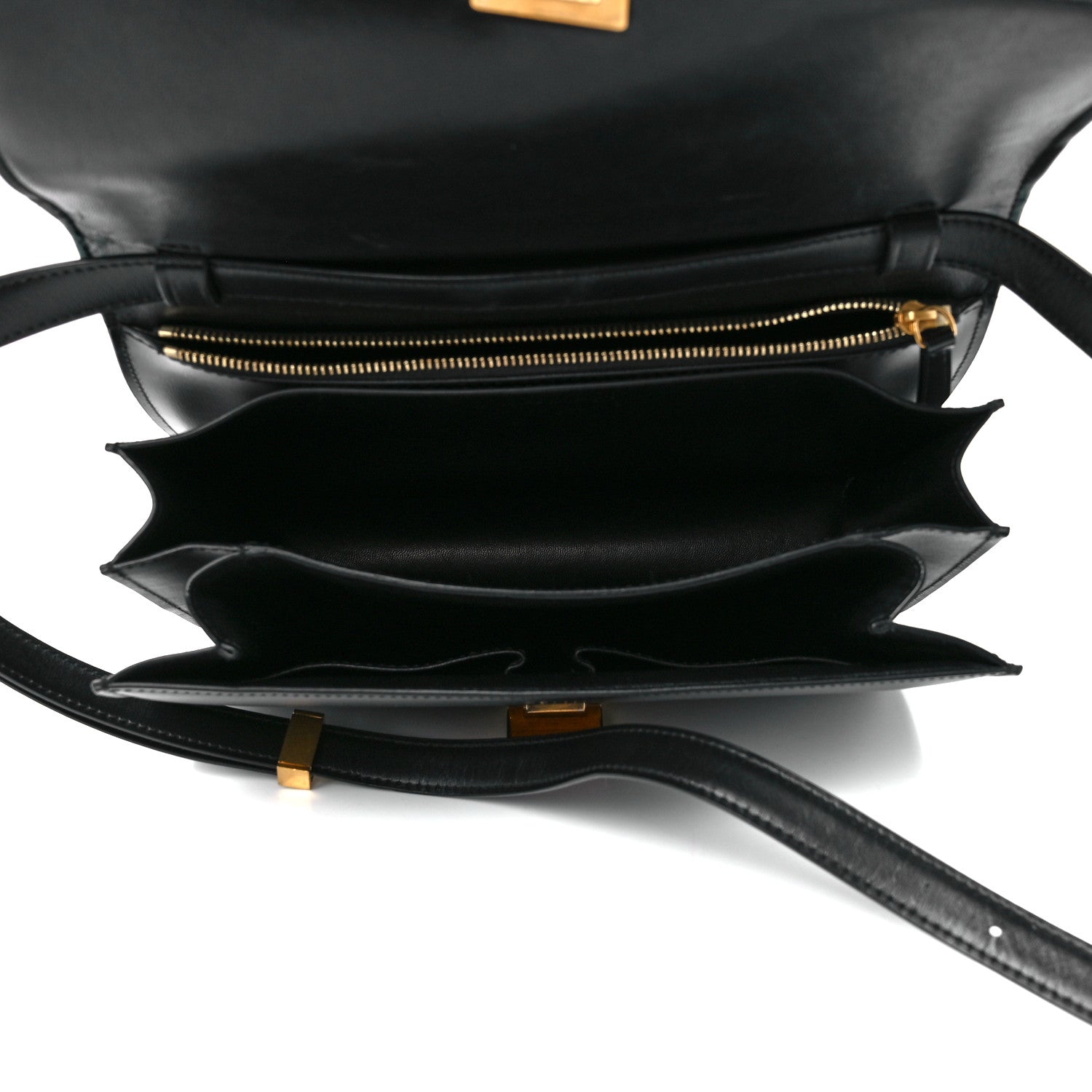 Celine Box Calfskin Medium Classic Box Flap Bag Black 5 of 10