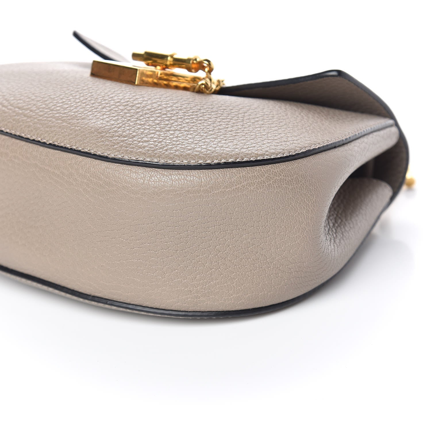 Chloe Grained Lambskin Mini Drew Shoulder Bag Motty Grey 6 of 9