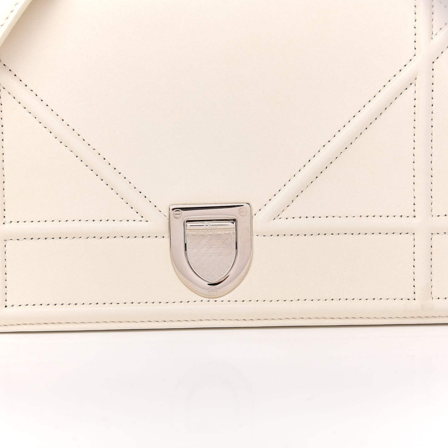 Christian Dior Lambskin Small Diorama Flap Bag Off White 9 of 9