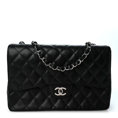 Chanel Caviar Quilted Jumbo Single Flap Black 1 of 10
