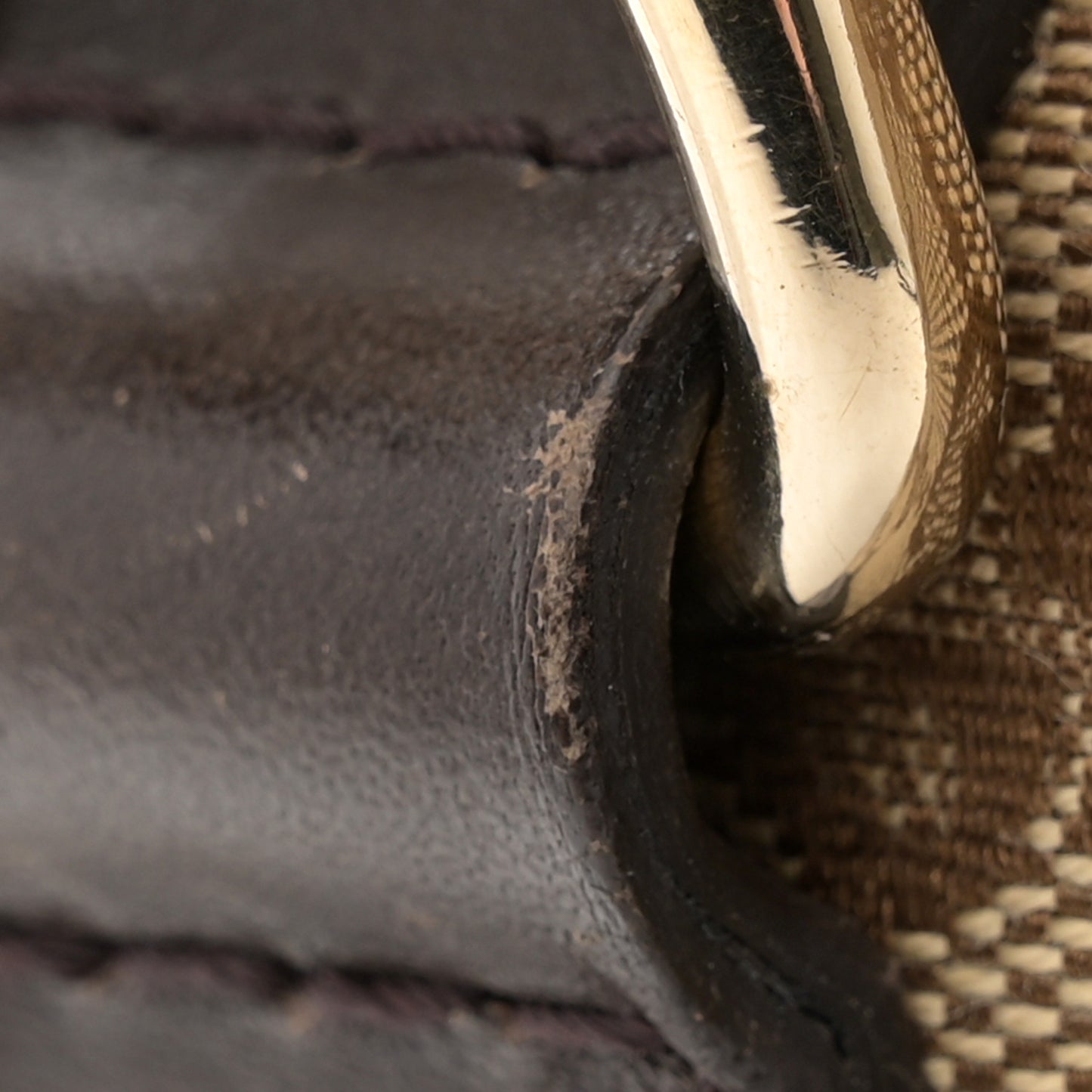 Monogram Selleria Calfskin Vintage Web Medium Boston Beige Ebony Cocoa