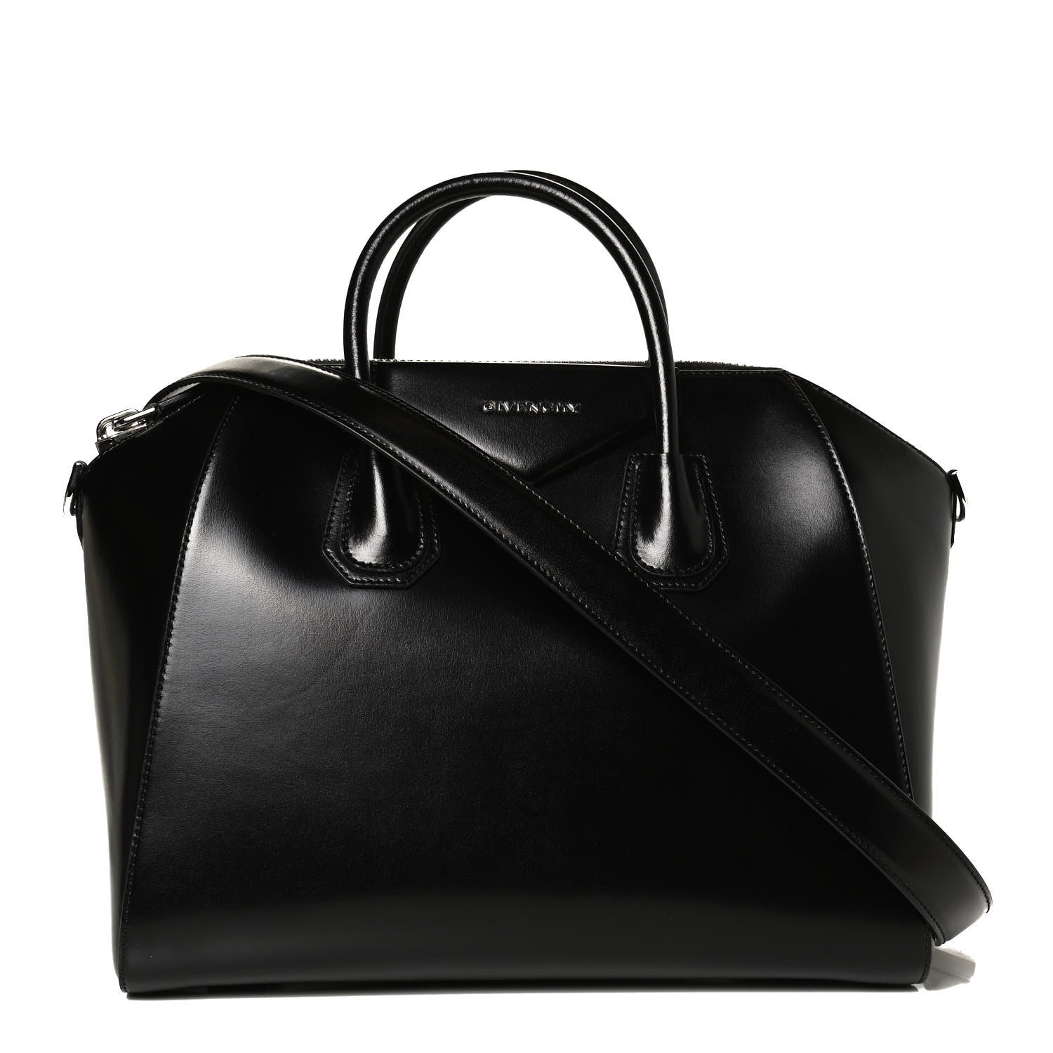 Givenchy Shiny Lord Calfskin Medium Antigona Black 1 of 10