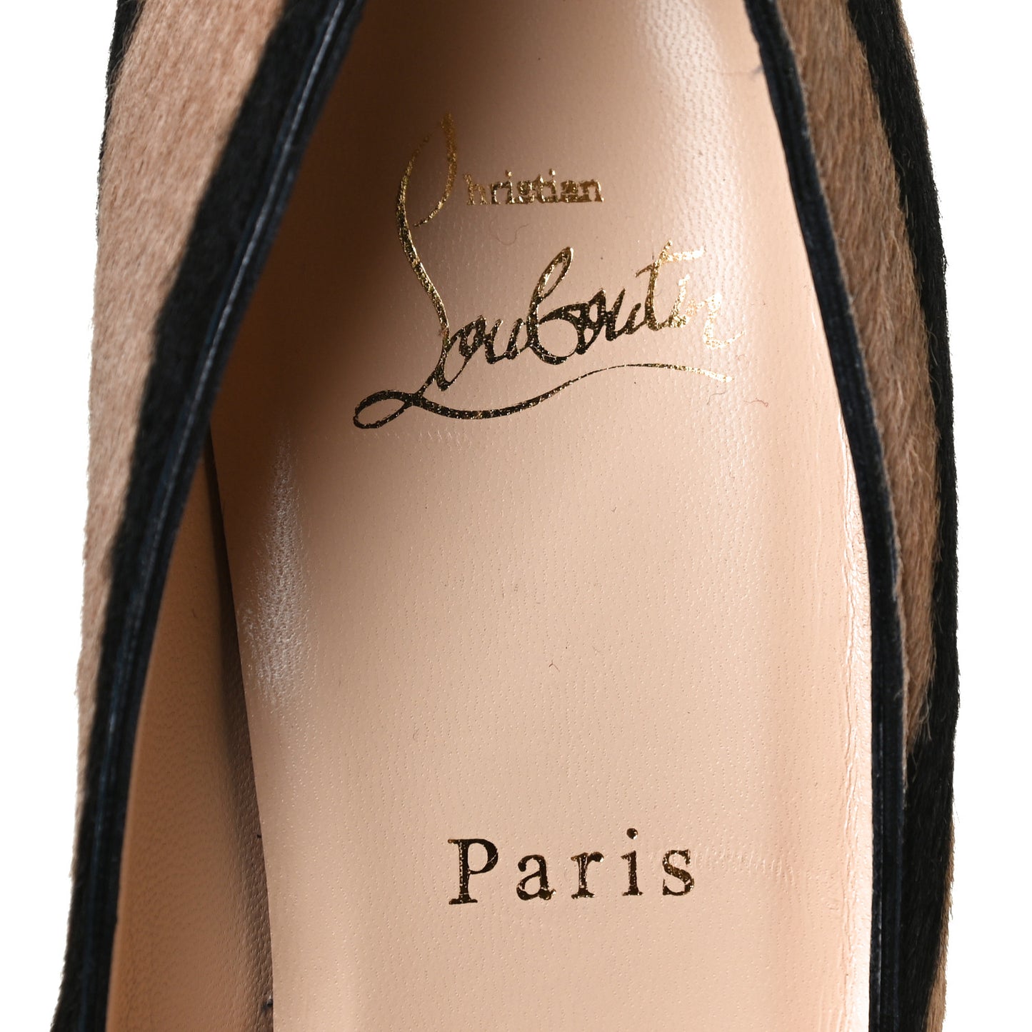 Calf Hair Patent Zebra Print Geo 85 Pumps 39.5 Dune Black