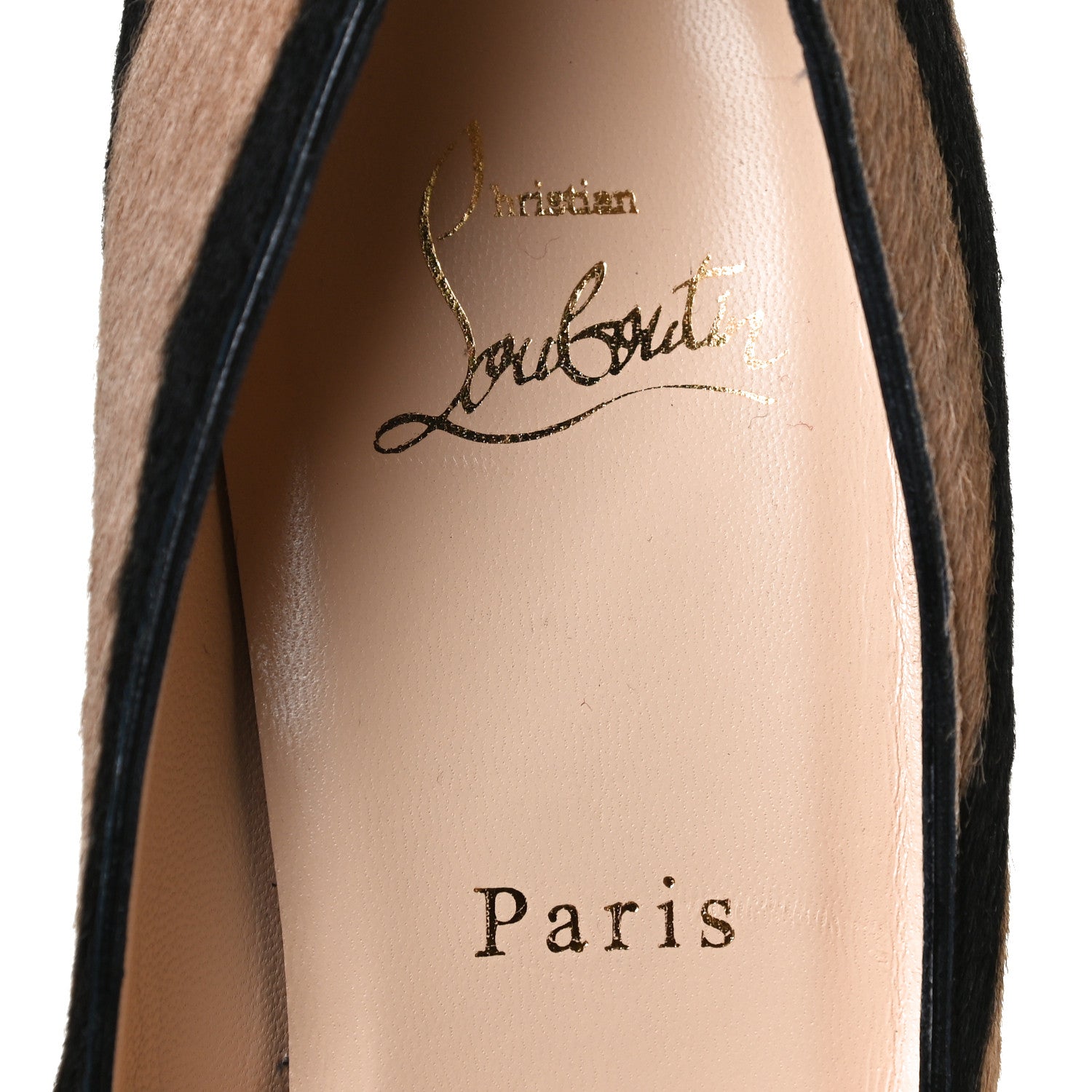 Christian Louboutin Calf Hair Patent Zebra Print Geo 85 Pumps 39.5 Dune Black 10 of 12