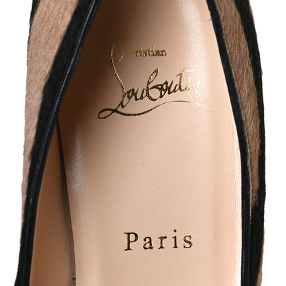 Christian Louboutin Calf Hair Patent Zebra Print Geo 85 Pumps 39.5 Dune Black 10 of 12